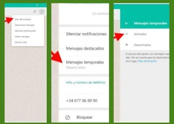 Cómo activar los mensajes temporales desde WhatsApp Web