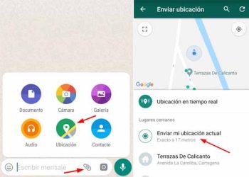 Cómo enviar mi ubicación en WhatsApp