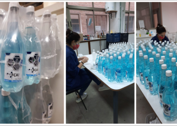 La Facultad de Ciencias Aplicadas hizo una importante donación de alcohol al Hospital Universitario