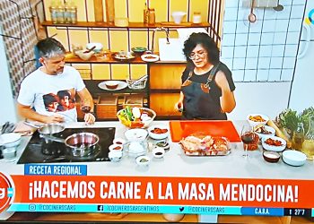 Una nota con mucho sabor: La sanrafaelina Ana Paula Gutiérrez cocinó carne a la masa en la TV Pública