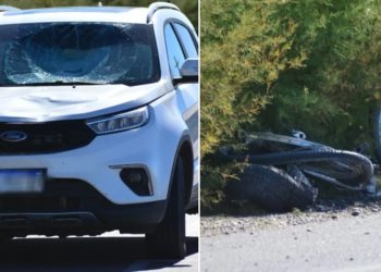 Un ciclista está grave luego de ser atropellado por el ministro de Seguridad de Chubut