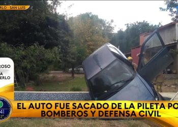 El auto que atropelló a su propia conductora en San Luis