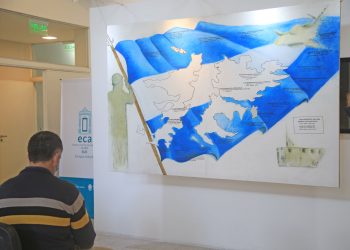 En la escuela “Islas Malvinas” pintaron un lienzo para recordar los 40 años del inicio de la guerra