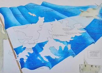La escuela Islas Malvinasinauguró un muralen honor a los ex combatientes