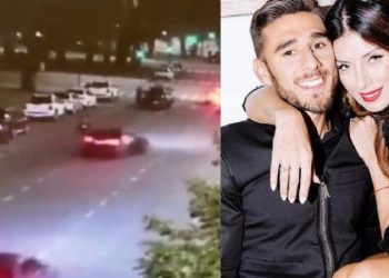 Se conoció el video del momento en que Eduardo “Toto” Salvio arrastra a su exmujer con el auto en Puerto Madero