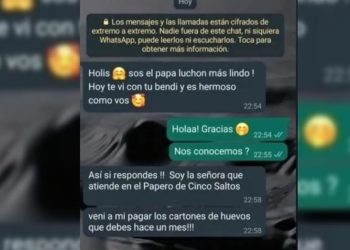 «Sos el papá luchón más lindo»: debía dinero en un local y cayó en una trampa por WhatsApp