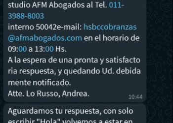 Denunció que intentaronestafarla a través de Whatsapp