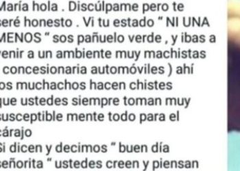 Habló la chica discriminada por feminista: “Lloré mucho porque estaba ilusionada con el hecho de haber conseguido trabajo”