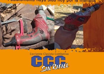 Le robaron herramientas a una cooperativa en  calle Larga Vieja