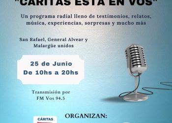 FM Vos (94.5) emitirá el sábado el  programa especial “Cáritas está en Vos” acompañando la colecta anual