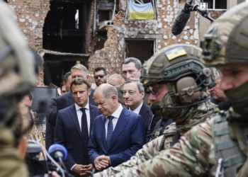 Líderes europeos llegaron a Ucrania y visitaron la devastada ciudad de Irpin