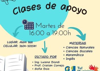 Ofrecen clases de apoyo gratuitas para chicos de secundario,terciario y universitario