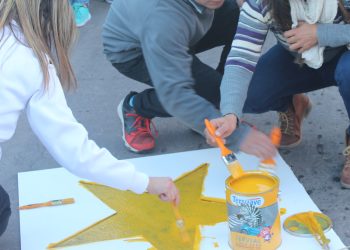 Pintaron una estrella en el asfalto para recordar a la joven LorenaAlcaín atropellada en el 2020