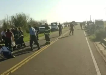 Otra tragedia en el país: Una Familia pescaba a la vera de la ruta y los pisó una Hilux