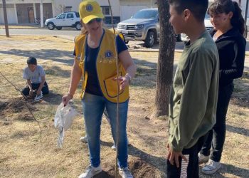 El Club de Leones  y el Merendero San José forestaron espacios verdes