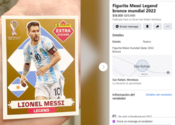 Ofrecían por 18 mil pesos una “figurita” de Messi de Qatar 2022 en San Rafael