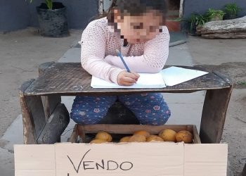 Córdoba: La conmovedora historia detrás de la foto de una nena de 7 años que “vende” limones para comprarse ropa