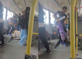 «A mí hablame bien, piojosa»: tensa discusión por el volumen de un parlante arriba de un colectivo en el Gran Buenos Aires