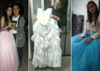 Trabaja de barrendera, pero es un hada: no pudo celebrar sus 15 y ahora les cumple el sueño a otras chicas