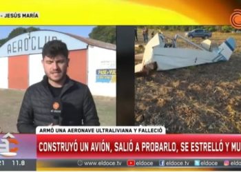 Tragedia: Un piloto murió al estrellarse con la avioneta que construyó y salió a probar en Jesús María