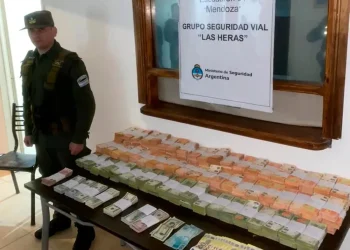 Detienen a un hombre en Mendoza que viajaba con miles de dólares, euros, reales y pesos debajo de los asientos