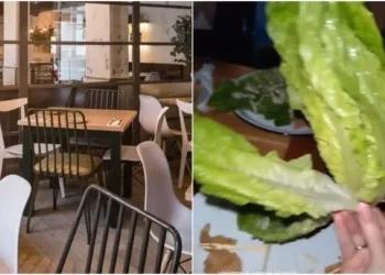 Un plato escandaloso: pidieron ensalada césar y le cobraron 2 mil pesos por una lechuga y 5 pedacitos de pollo