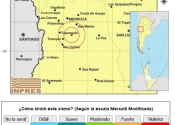 Fuerte sismo  en la provincia de Mendoza