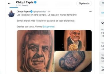 «Los tatuajes y la Copa son para siempre», aseguró Chiqui Tapia