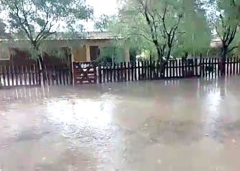 Intensa lluvia y granizo cayó ayer por la tarde en San Rafael