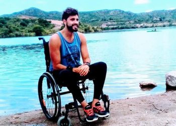 Nadador con  discapacidad motriz estará en el lago de Los Reyunos