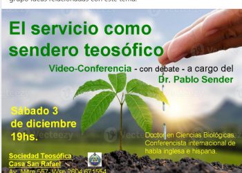 La Sociedad Teosófica local invita a una videoconferencia con debate posterior