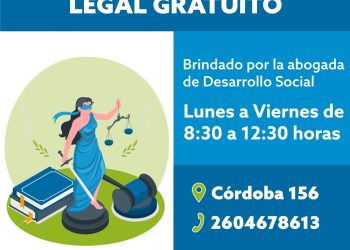 Desde la Dirección de Desarrollo Social ofrecen  asesoramiento legal gratuito