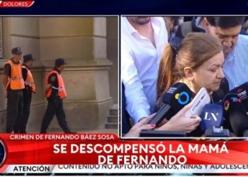 La madre de Fernando se descompensó durante la audiencia y recibió asistencia médica
