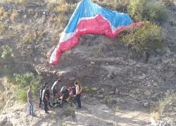 Una turista se lesionó tras practicar parapente en El Challao