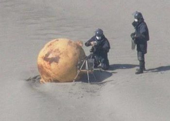 Una extraña bola gigante apareció en Japón y desconcertó a las autoridades