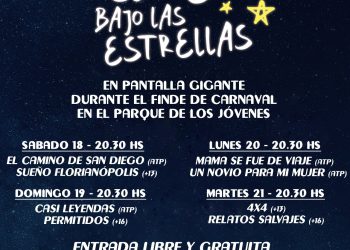 Cine gratuito y en pantalla gigante en el Parque de los Jóvenes