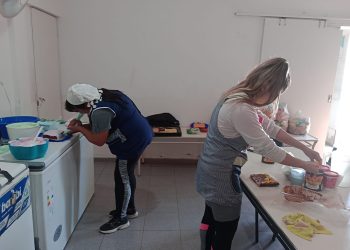 En el barrio El Sosneado  se llevan adelante diversos talleres productivos