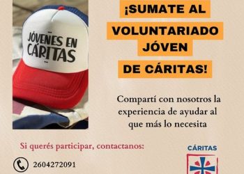 Desde el sector  de jóvenes de Cáritas invitan a sumar más voluntarios
