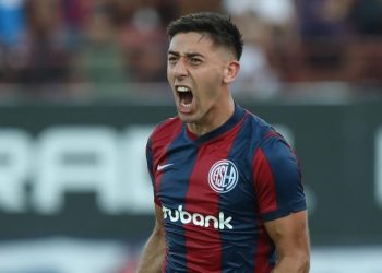 Gastón Hernández marcó en la goleada de San Lorenzo frente a Gimnasia
