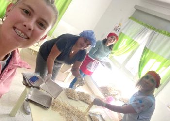 Elaboraron 63 kilos de fideos caseros a beneficio de niños que concurren a un jardín de El Nihuil