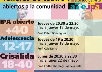 Llevarán a cabo talleres de teatro “abiertos a la comunidad”