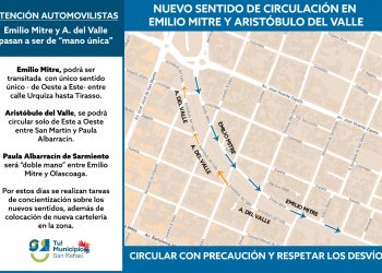 Hay cambios de circulación en algunas calles de la Ciudad de San Rafael