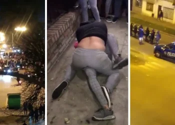 La increíble pelea entre dos mujeres en Rosario que reunió a 300 personas y terminó con balazos de goma (video)