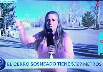 “Misión Argentina”: en un recorrido por la Ruta 40 el móvil de Todo Noticias pasó por El Sosneado y transmitió en vivo