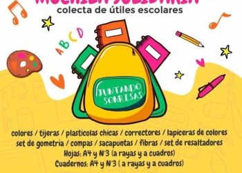 Desde la organización “Juntando sonrisas” lanzaron una colecta de útiles escolares