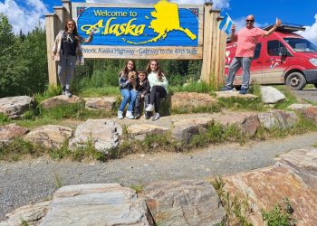 Hicieron un súper viaje: Gisela y Luis junto a sus tres hijos recorrieron Américaen su motorhome y llegaron hasta Alaska