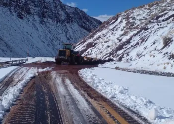 Un equipo de ingenieros nacionales analizará el socavón que se formó en la ruta del paso Pehuenche
