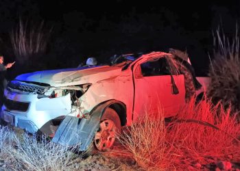 Vuelco en la ruta camino a El Sosneado
