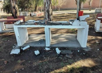 Inadaptados causaron daños en  las churrasqueras de la plazoleta Chacón de Cuadro Benegas