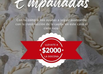 Construcción de “La Casita de Malén”: venden empanadas para pagar el cielorraso de la planta alta